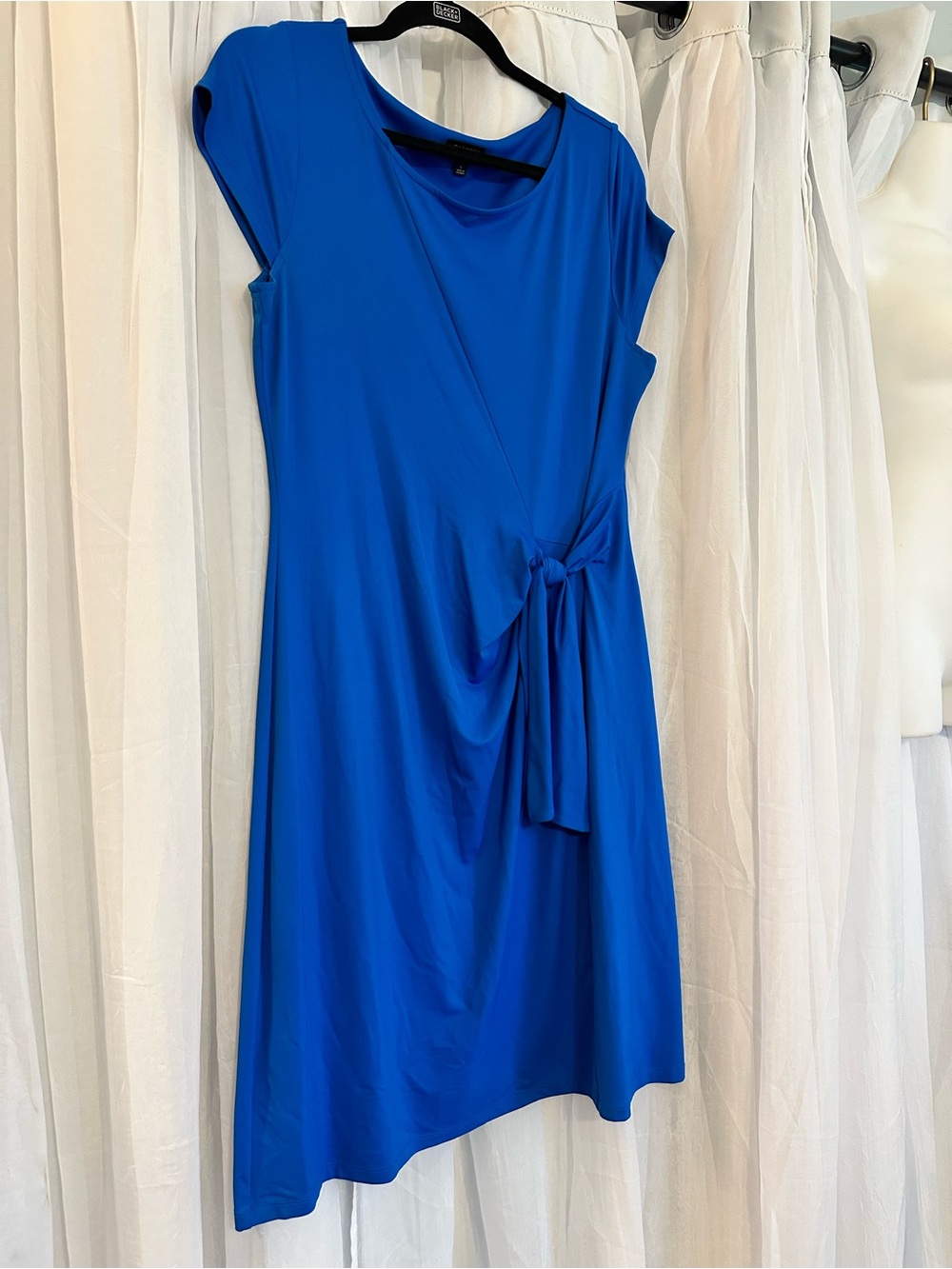 Talbots Cap-Sleeve Royal Blue Tie-Waist Dress size 12” - Picture 2 of 8